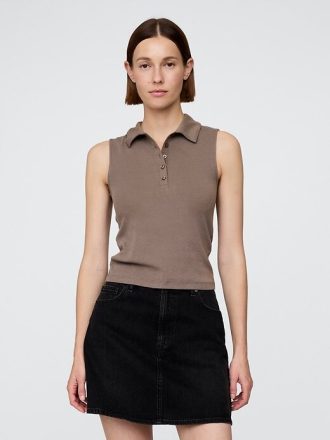 Modern Polo Crop Linne