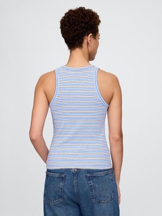 Modern Rib Logotyp Halter Top