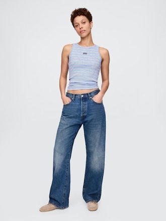 Modern Rib Logotyp Halter Top