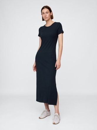 Modern Rib Maxi T-Shirt Klänning