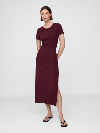 Modern Rib Maxi T-Shirt Klänning