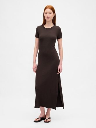 Modern Rib Maxi T-Shirt Klänning