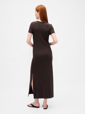 Modern Rib Maxi T-Shirt Klänning