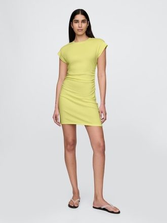 Modern Rib Ruched Mini Klänning