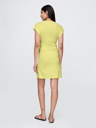 Modern Rib Ruched Mini Klänning